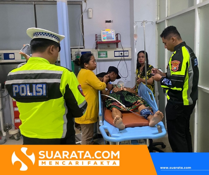 Laka Ganda di Jalan Trans Sulawesi Binuang, Dua Pengendara Motor Luka-Luka