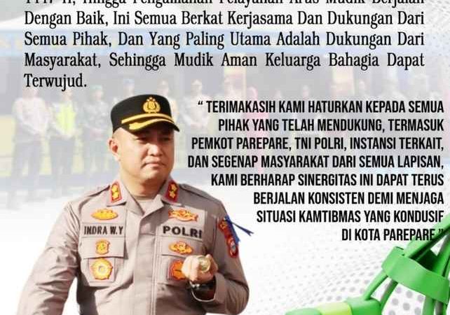 Pasca Operasi Ketupat 2026, Polres Parepare Gelar KRYD Kawal Arus Balik Lebaran