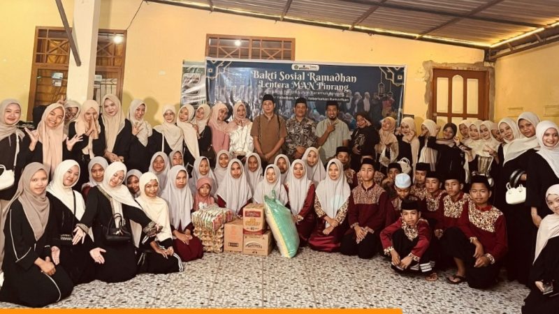 Lentera MAN Pinrang Tebar Kebaikan di Bulan Suci, Gelar Baksos Ramadhan di Panti Asuhan Baramuli