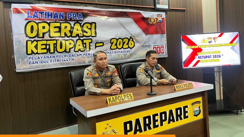Latihan Pra Ops Ketupat 2026, Polres Parepare Rencanakan Dirikan Lima Pos 