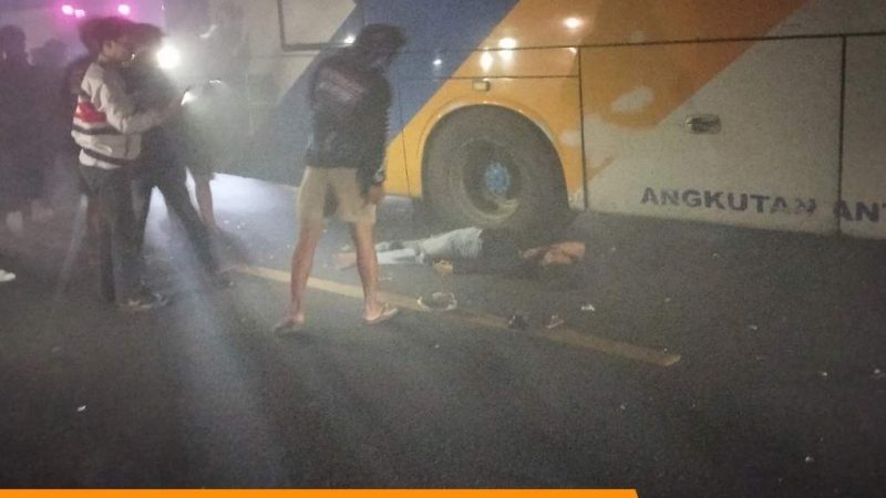 Pemuda 22 Tahun Tewas Tabrak Bus Damri di Tinambung Polman