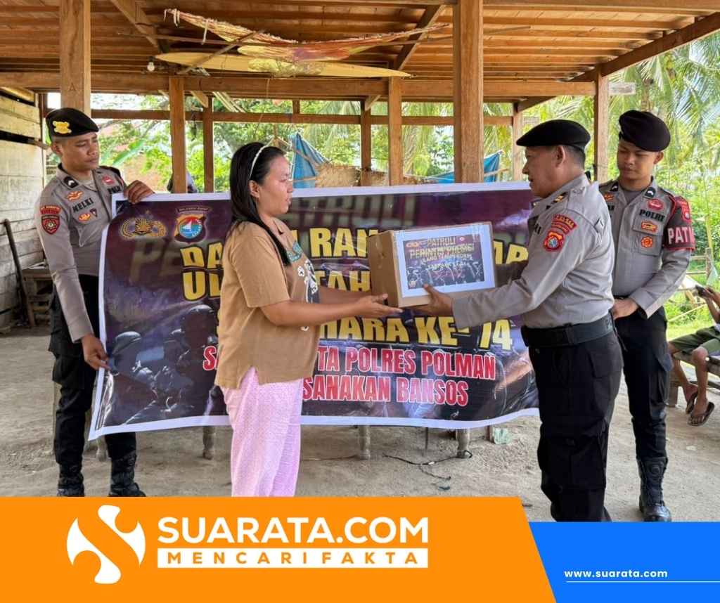 Sat Samapta Polres Polman Gelar Bansos di Matakali dalam Rangka HUT Korps Sabhara ke-74
