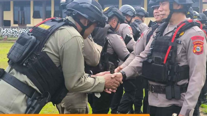 Batalyon B Pelopor Brimob Polda Sulsel Gelar Halal Bihalal Usai Apel Pagi