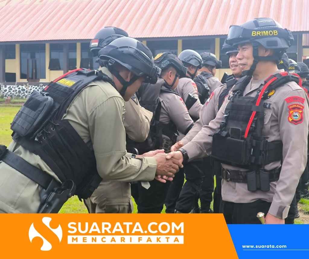 Batalyon B Pelopor Brimob Polda Sulsel Gelar Halal Bihalal Usai Apel Pagi