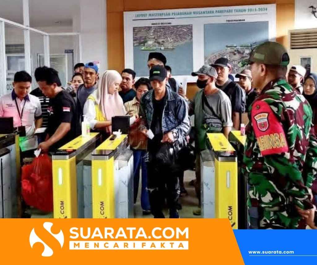 Babinsa Koramil 1405-01/Ujung Siaga Penuh Kawal Arus Balik Lebaran di Pelabuhan Nusantara Parepare, Pastikan Aman dan Lancar