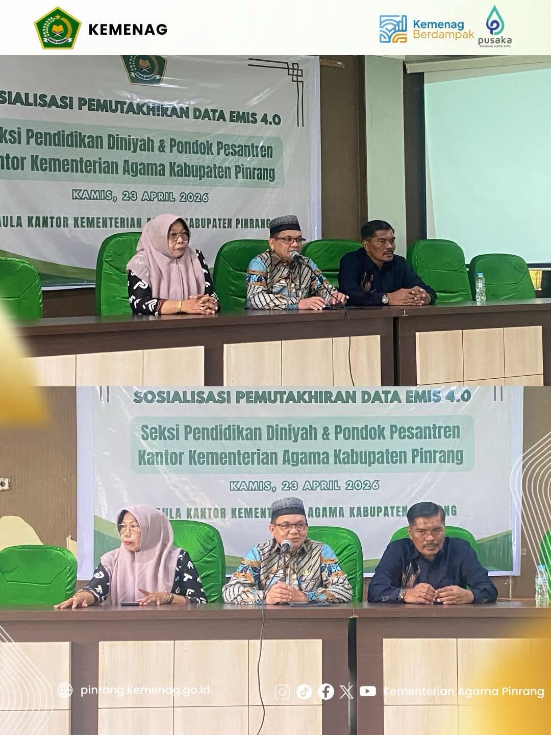 Jelang Deadline 31 Mei, Kemenag Pinrang Pacu Pemutakhiran EMIS