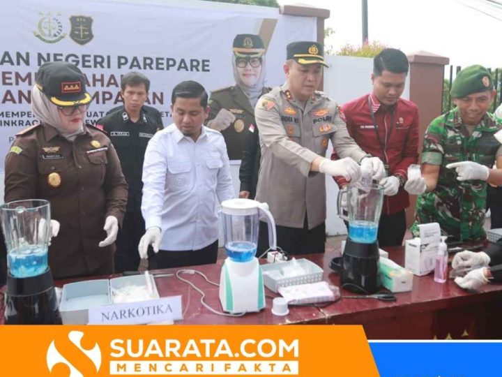 Kapolres Parepare Hadiri Pemusnahan Barang Rampasan Kejaksaan Negeri