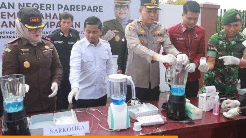 Kapolres Parepare Hadiri Pemusnahan Barang Rampasan Kejaksaan Negeri
