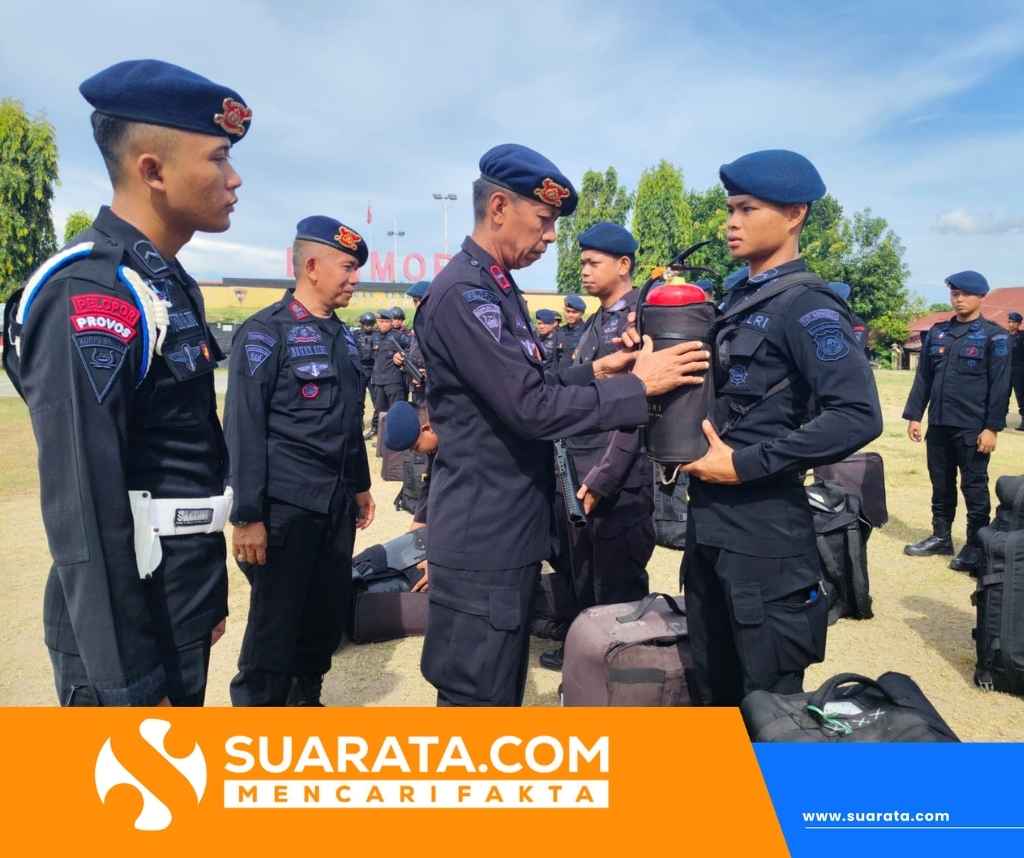Batalyon B Pelopor Brimob Polda Sulsel Siap Amankan Laga PSM Makassar vs Persis Solo
