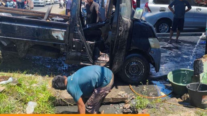 Mobil Terbakar Saat Diservis di Wonomulyo, Polisi Duga Korsleting