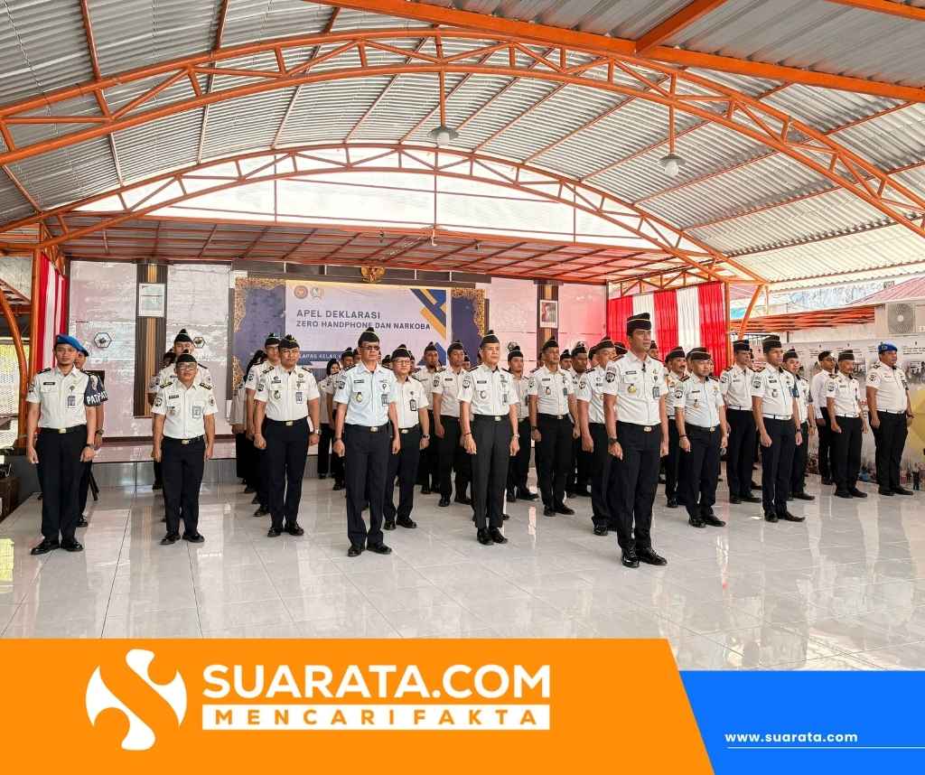 Lapas Parepare Gelar Apel Deklarasi Perang terhadap Narkoba dan Handphone