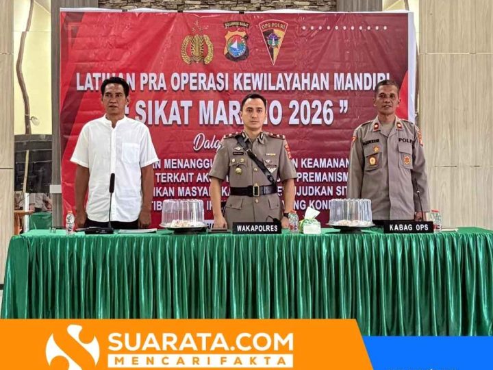 Wakapolres Polman Pimpin Latpra Ops Sikat Marano 2026