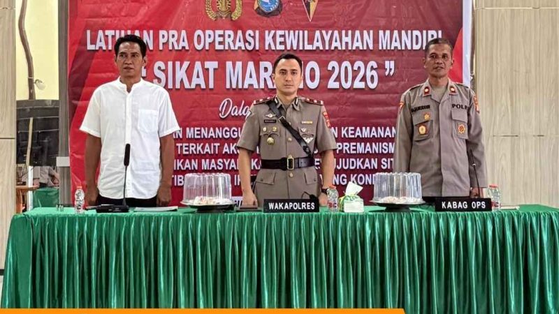 Wakapolres Polman Pimpin Latpra Ops Sikat Marano 2026