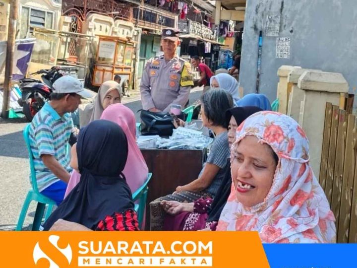 Bhabinkamtibmas Polsek KPN Dampingi Pemeriksaan Kesehatan Gratis Bagi Lansia dan Balita di Kampung Pisang