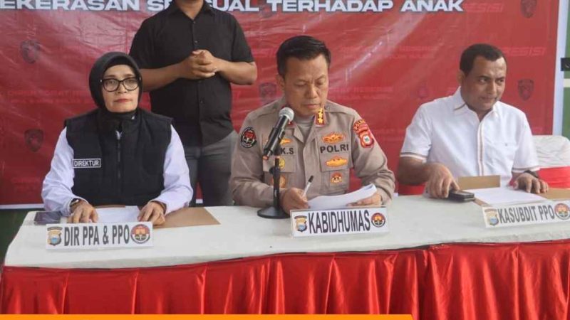 Ditres PPA dan PPO Polda Sulsel Gelar Konferensi Pers, Tiga Pelaku Kekerasan Seksual terhadap Anak Diamankan