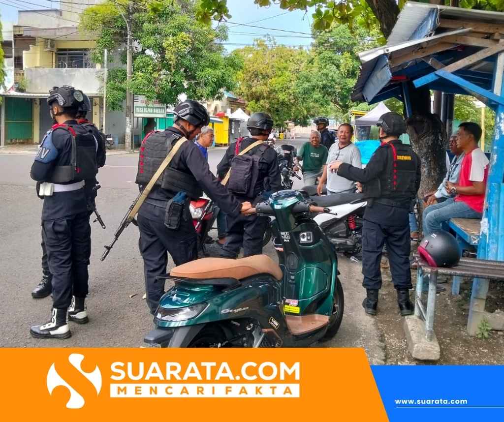 Batalyon B Pelopor Gelar Patroli Harkamtibmas di Parepare, Warga Merasa Aman