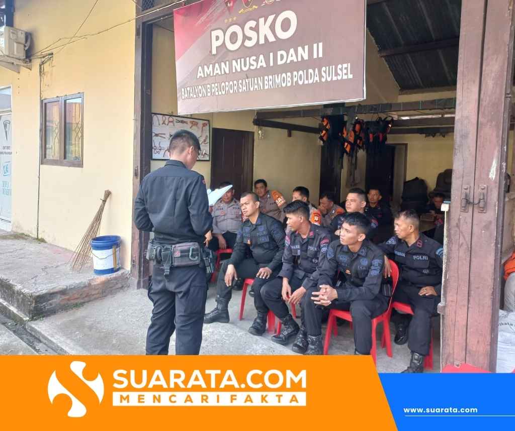 Batalyon B Pelopor Bekali Posko Siaga Aman Nusa I dan II dengan Manajemen Teknis Konflik Sosial