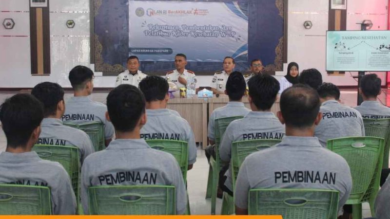 Pembentukan Kader Kesehatan WBP, Lapas Parepare Gelar Pembekalan Dasar