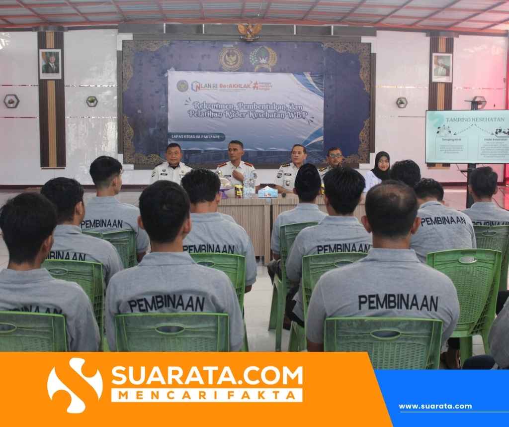 Pembentukan Kader Kesehatan WBP, Lapas Parepare Gelar Pembekalan Dasar