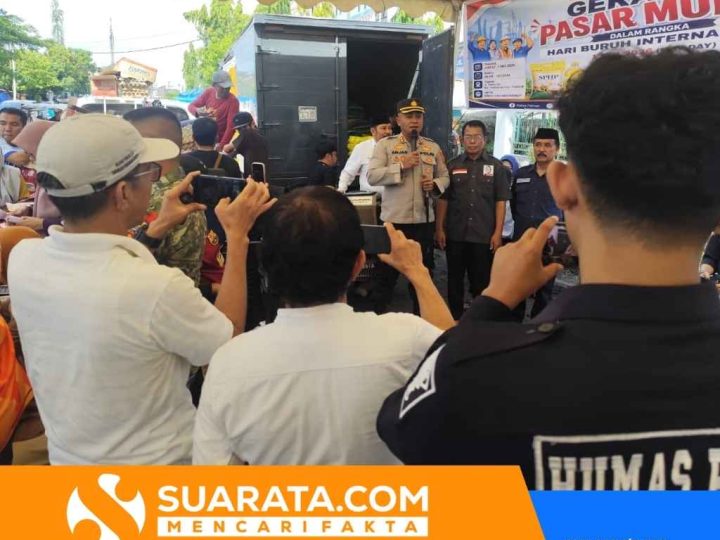 Kapolres Polman Hadiri Gerakan Pangan Murah Peringati May Day 2026