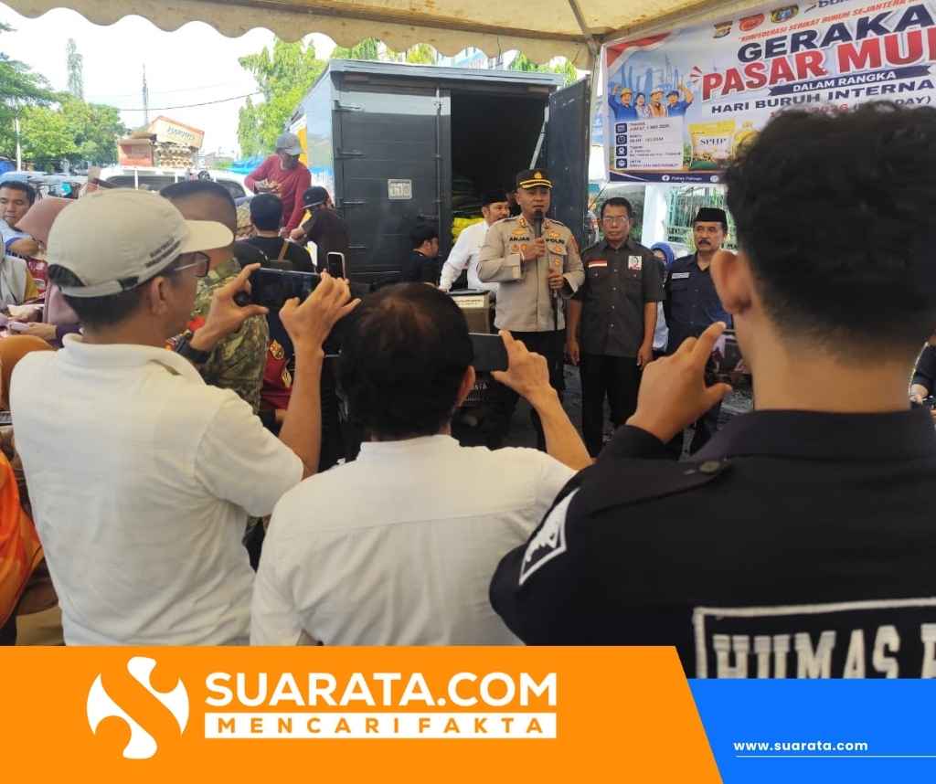 Kapolres Polman Hadiri Gerakan Pangan Murah Peringati May Day 2026