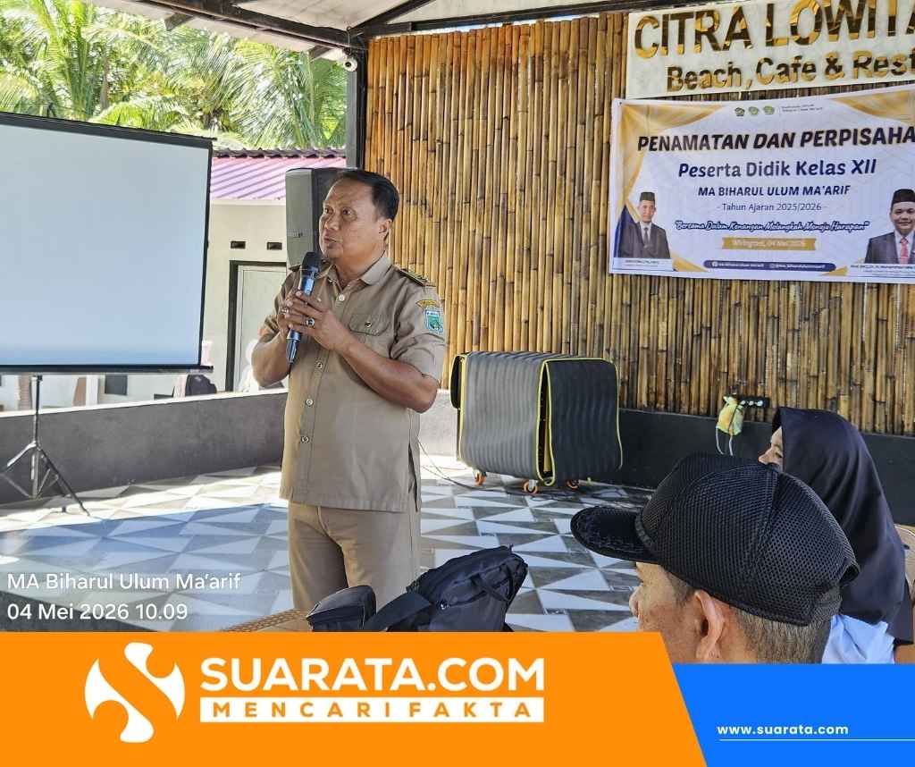 Hadiri Penamatan MA Biharul Ulum Ma’arif, Kades Wiringtasi Andi Abbas Beri Dukungan Penuh