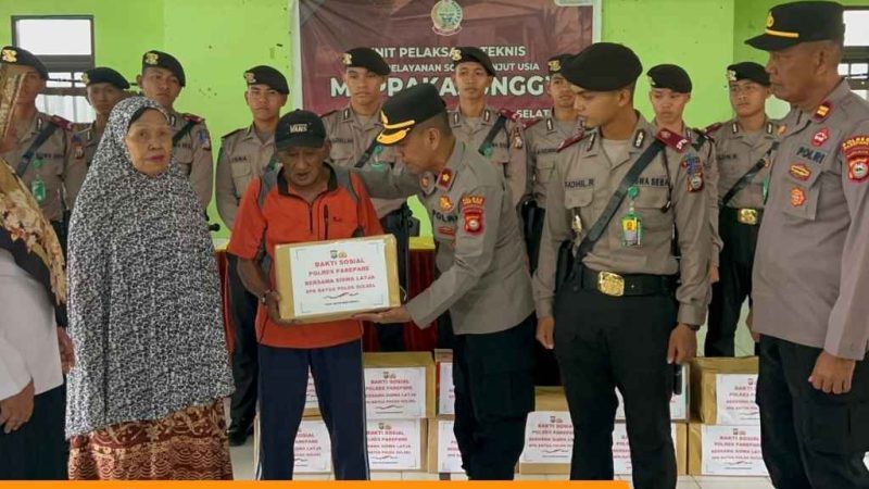 Bentuk Karakter Humanis, Polres Parepare Gelar Bakti Sosial dan Anjangsana Bersama Siswa Latja SPN Batua