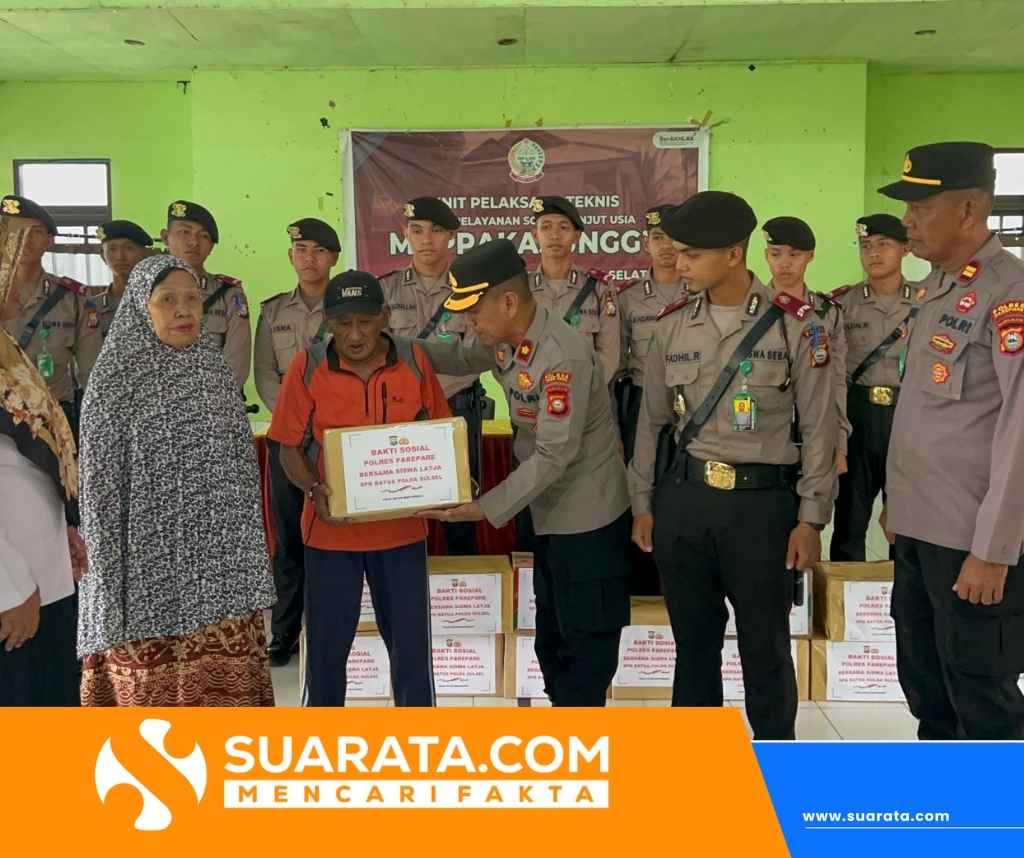 Bentuk Karakter Humanis, Polres Parepare Gelar Bakti Sosial dan Anjangsana Bersama Siswa Latja SPN Batua