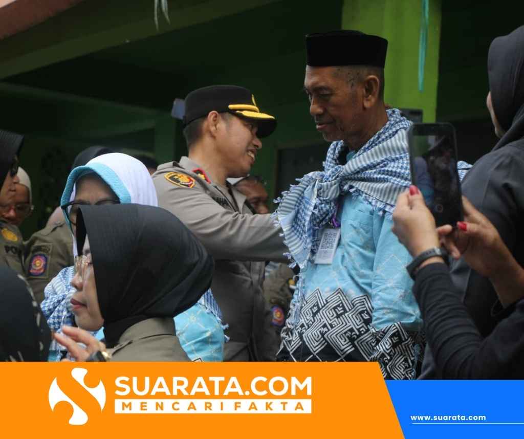 Pelepasan 96 CJH Kloter 41 Parepare Berlangsung Khidmat, Polres Parepare Berikan Pengamanan