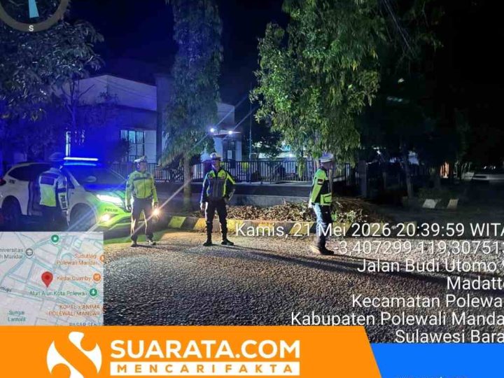 Sat Lantas Polres Polman Intensifkan Patroli Blue Light di Sejumlah Titik Rawan Kota