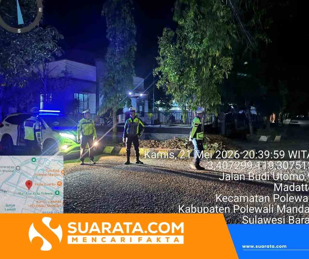 Sat Lantas Polres Polman Intensifkan Patroli Blue Light di Sejumlah Titik Rawan Kota