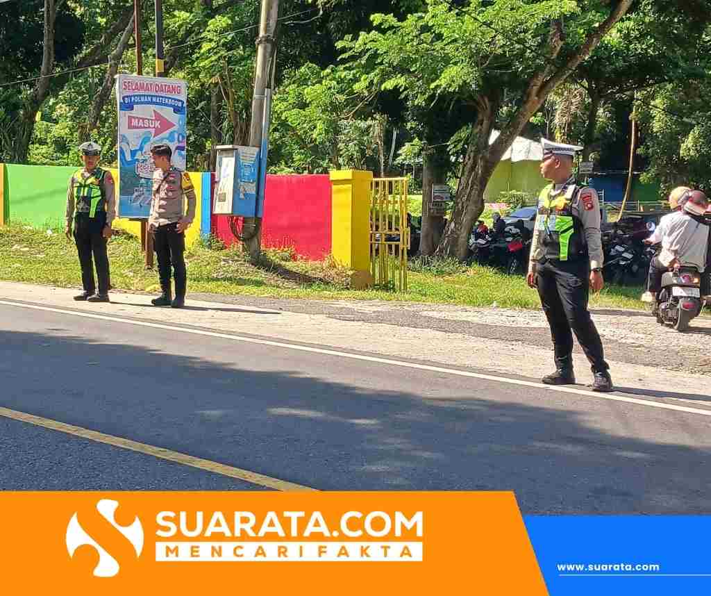 Unit Siaga Sat Lantas Polres Polman Gelar Patroli di Tempat Wisata
