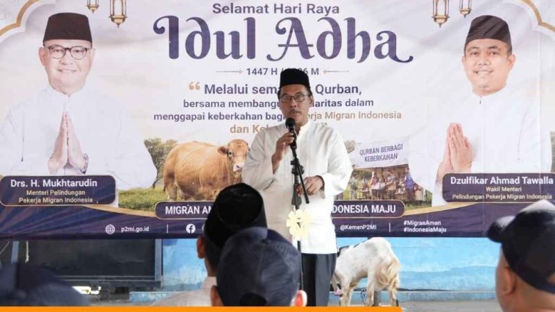 KP2MI Gelar Kurban Idul Adha, Menteri P2MI Titip Pesan Tingkatkan Pelayanan Pekerja Migran