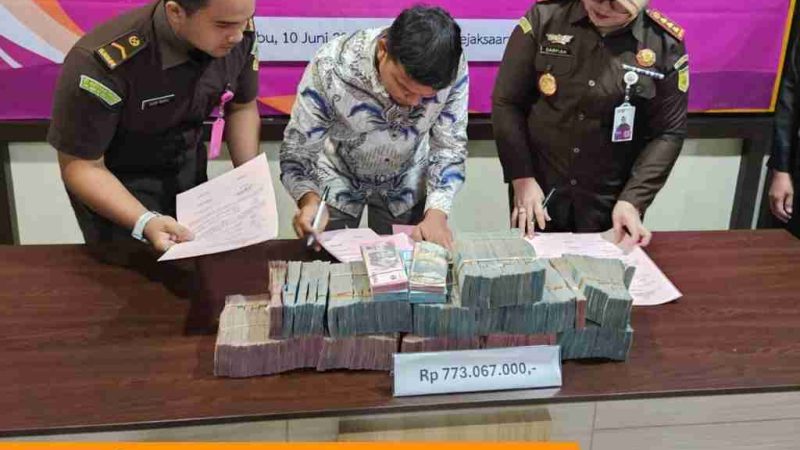 Pemulihan Kerugian Negara, Kejari Parepare Kembalikan Rp773 Juta dari Kasus Korupsi Pegadaian