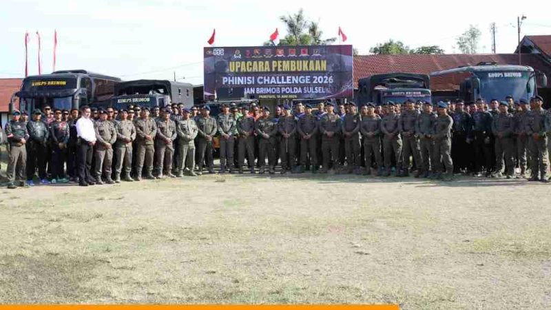 Phinisi Challenge 2026 Resmi Dimulai, Dansat Brimob Sulsel Tekankan Sportivitas