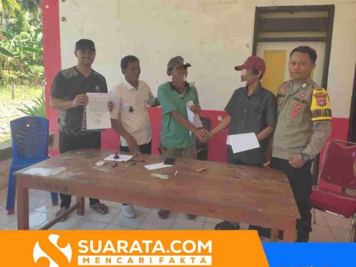 Bhabinkamtibmas Bumiayu Mediasi Kasus Pengancaman Parang, Dua Petani Berdamai