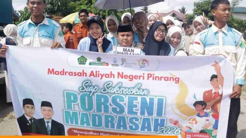 Empat Kali Berturut-turut, Kontingen MAN Pinrang Kembali Bawa Pulang Piala Juara Umum Porsema