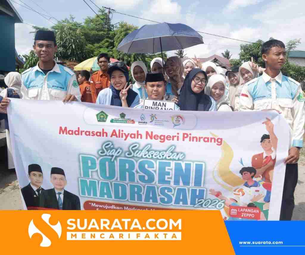 Empat Kali Berturut-turut, Kontingen MAN Pinrang Kembali Bawa Pulang Piala Juara Umum Porsema