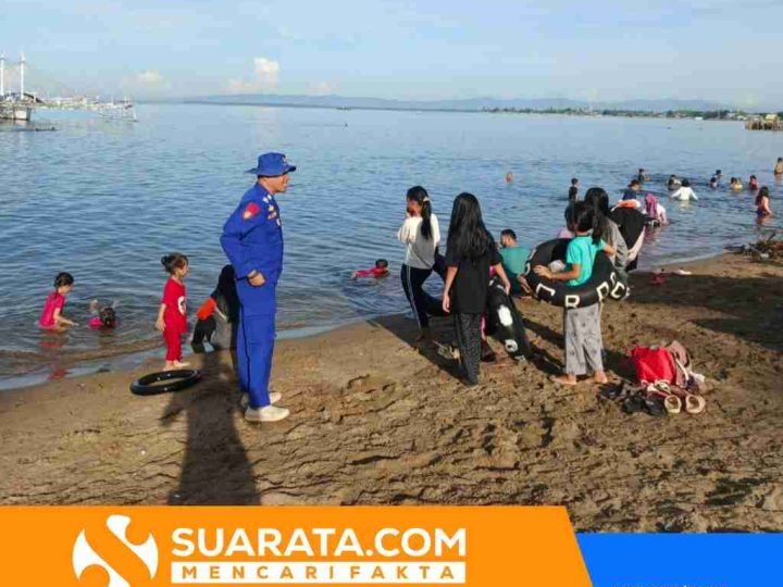 Sat Polairud Polres Polman Intensifkan Pengamanan dan Edukasi Keselamatan di Pantai Bahari