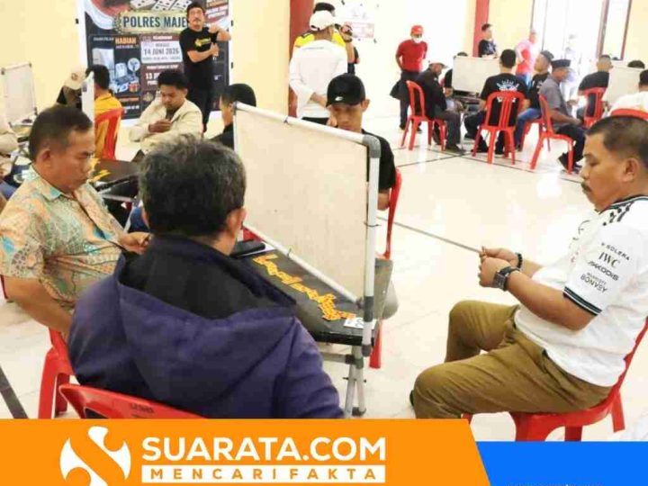Ratusan Peserta Ikuti Turnamen Domino Polres Majene Sambut Hari Bhayangkara
