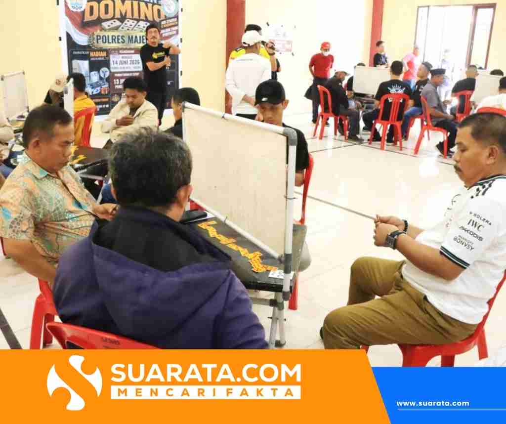 Ratusan Peserta Ikuti Turnamen Domino Polres Majene Sambut Hari Bhayangkara