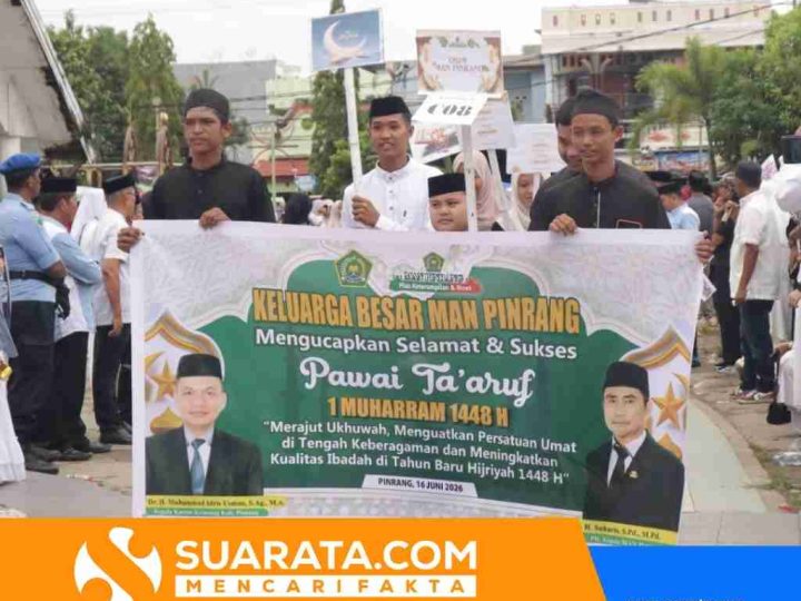 MAN Pinrang Tampil Kompak dan Kreatif, Semarakkan Pawai Ta’aruf Tahun Baru Islam 1448 H