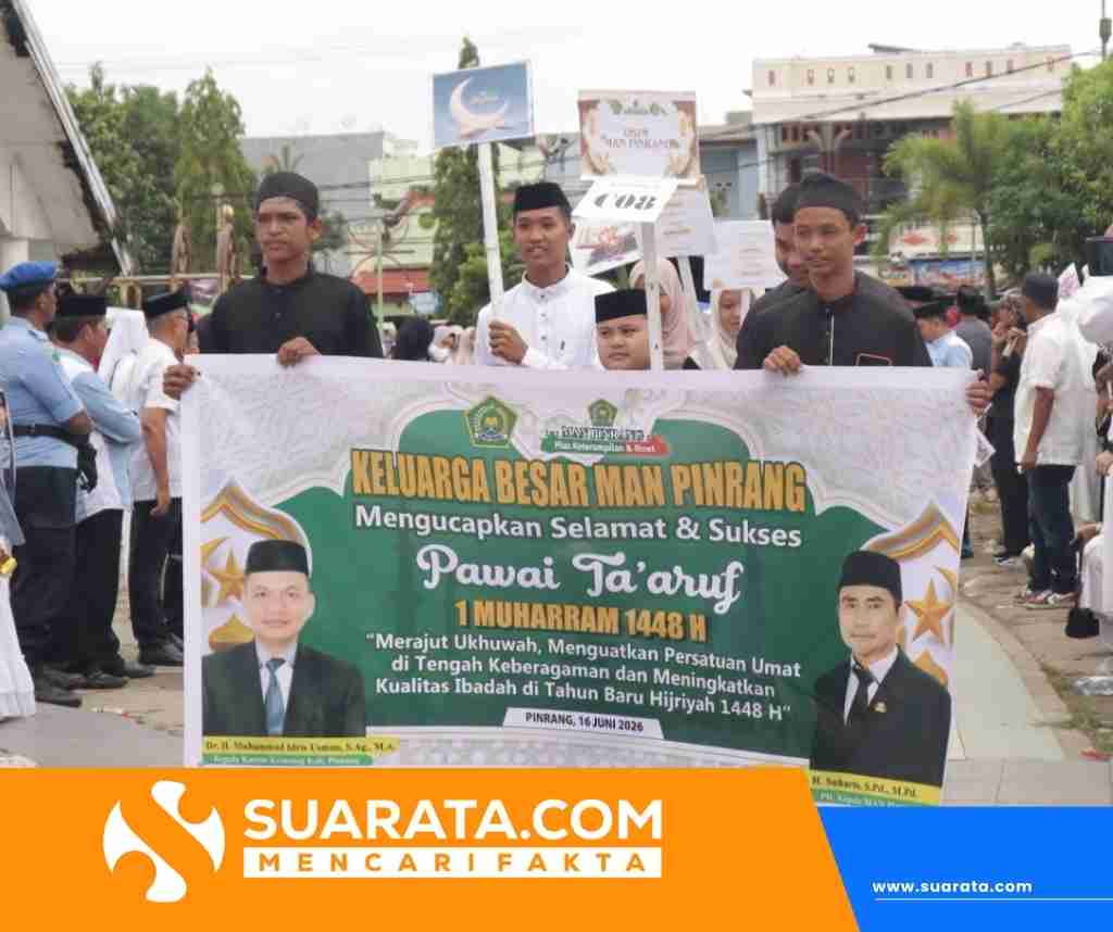 MAN Pinrang Tampil Kompak dan Kreatif, Semarakkan Pawai Ta’aruf Tahun Baru Islam 1448 H
