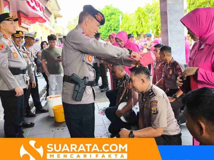 Naik Pangkat Jadi Penyemangat Pengabdian, Danyon B Pelopor Hadiri Upacara di Polres Parepare
