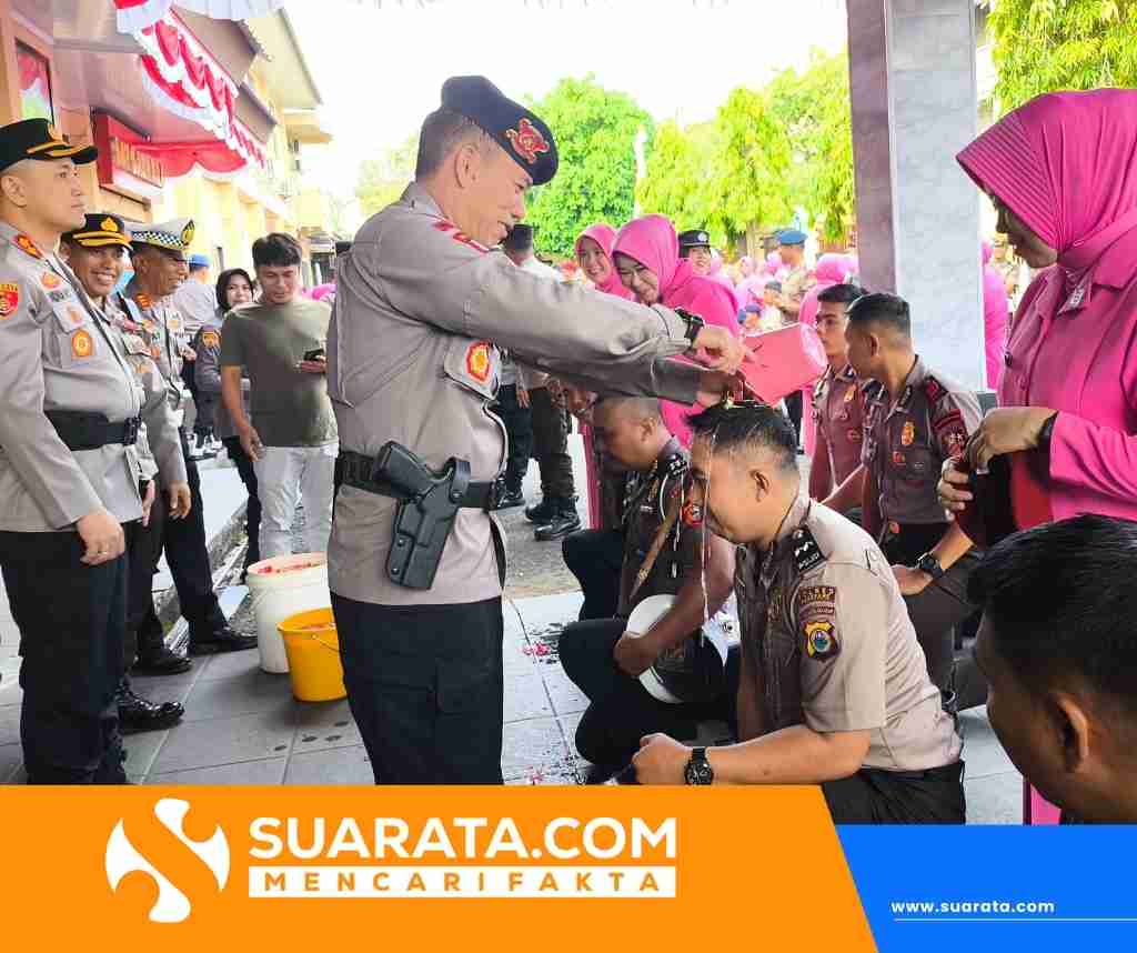 Naik Pangkat Jadi Penyemangat Pengabdian, Danyon B Pelopor Hadiri Upacara di Polres Parepare