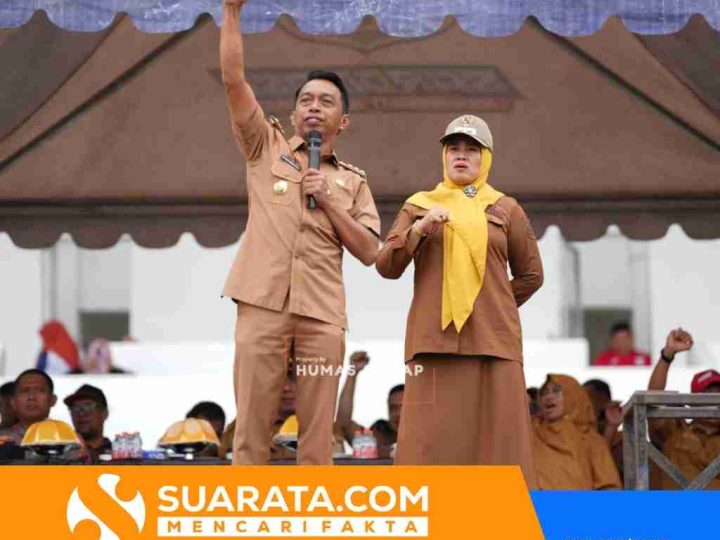 Bupati Syaharuddin Pimpin Simulasi Pembukaan Porsenijar PGRI Sulsel, Periksa Satu per Satu Detail Acara