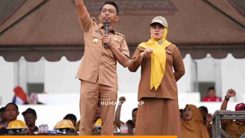Bupati Syaharuddin Pimpin Simulasi Pembukaan Porsenijar PGRI Sulsel, Periksa Satu per Satu Detail Acara