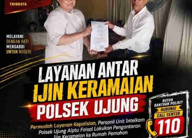 Permudah Layanan Kepolisian, Polsek Ujung Terapkan Layanan Izin Keramaian Antar Langsung ke Rumah Warga