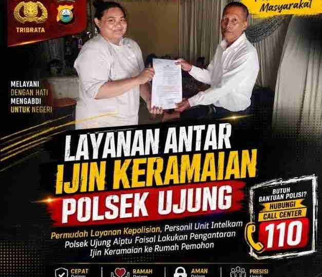 Permudah Layanan Kepolisian, Polsek Ujung Terapkan Layanan Izin Keramaian Antar Langsung ke Rumah Warga