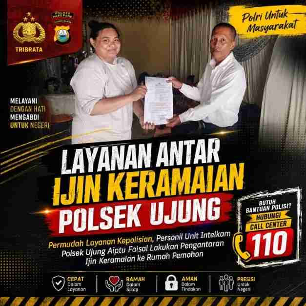 Permudah Layanan Kepolisian, Polsek Ujung Terapkan Layanan Izin Keramaian Antar Langsung ke Rumah Warga